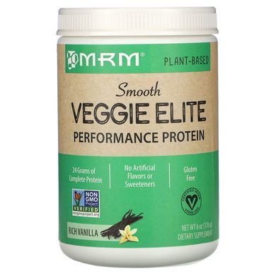 Рослинний протеїн для веганів багата ваніль MRM (Smooth Veggie Elite Performance Protein) 170 г