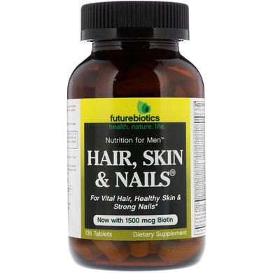Вітаміни для чоловіків волосся шкіра і нігті FutureBiotics (Hair Skin & Nails) 135 т.