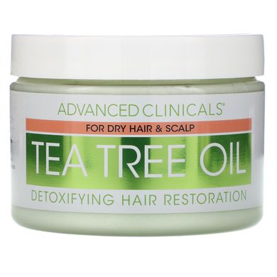Олія чайного дерева, детоксуюча маска для волосся, Tea Tree Oil, Detoxifying Hair Mask, Advanced Clinicals, 340 г