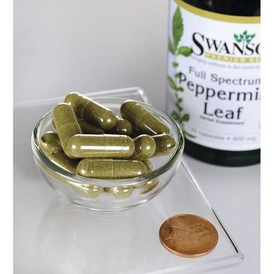 Лист м'яти перцевої, Full Spectrum Peppermint Leaf, Swanson, 400 мг, 120 капсул
