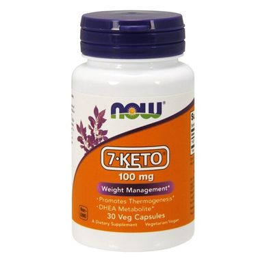 7-Кето Дегідроепіандростерон Now Foods (7-Keto) 100 мг 30 капсул