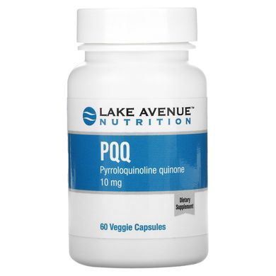 PQQ (пірролохінолінхінон), Lake Avenue Nutrition, 10 мг, 60 вегетаріанських капсул
