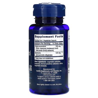 Ресвератрол Life Extension (Resveratrol) 100 мг 60 капсул