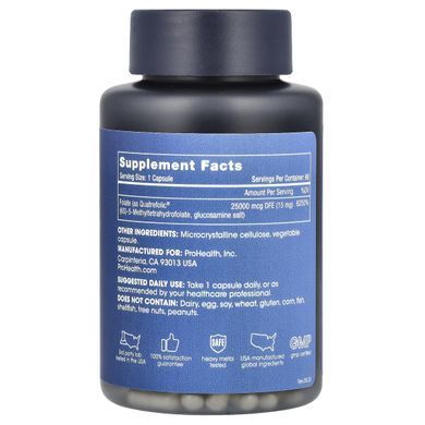 ProHealth Longevity, Methylfolate, Quatrefolic&reg;, 15 mg, 60 Capsules