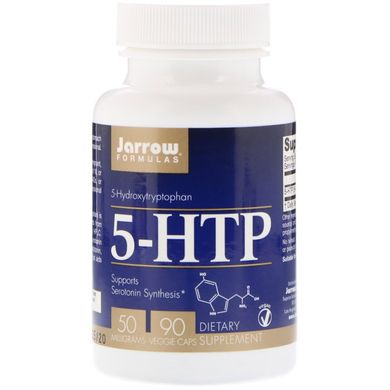 Гідроксиотриптофан, 5-HTP, Jarrow Formulas, 50 мг, 90 вегетаріанських капсул