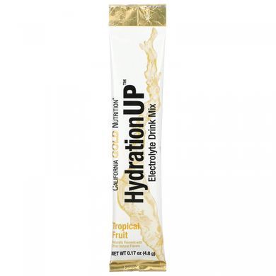 Смесь для напитка с электролитами тропические фрукты California Gold Nutrition (HydrationUP Electrolyte Drink Mix Tropical Fruit) 20 пакетиков по 48 г купить в Киеве и Украине