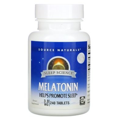 Мелатонін Source Naturals (Melatonin) 3 мг 240 таблеток