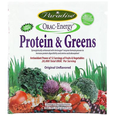 Антиоксиданты ОРАС Paradise Herbs (ORAC-Energy Protein) 14 пакетов 15 г купить в Киеве и Украине
