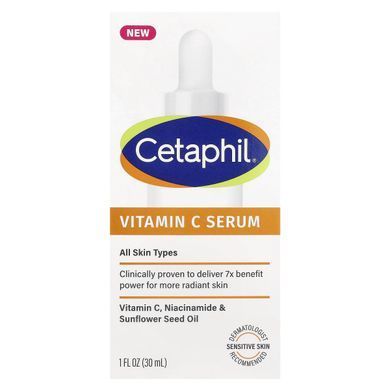 Cetaphil, Vitamin C Serum, Fragrance Free, 1 fl oz (30 ml)