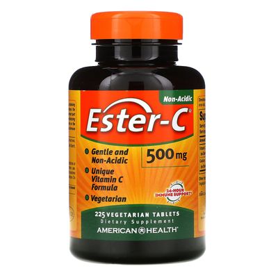 Естер-C, American Health, 500 мг, 225 таблеток в рослинній оболонці