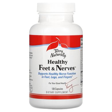 Вітаміни для здоров'я ніг і нервів EuroPharma, Terry Naturally (Healthy Feet and Nerves) 120 капсул