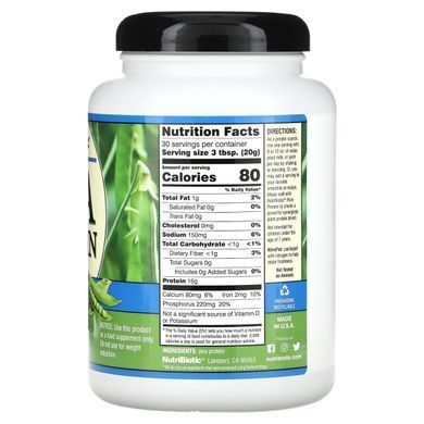 NutriBiotic, Pea Protein Powder, Plain, 21.16 oz (600 g) купить в Киеве и Украине