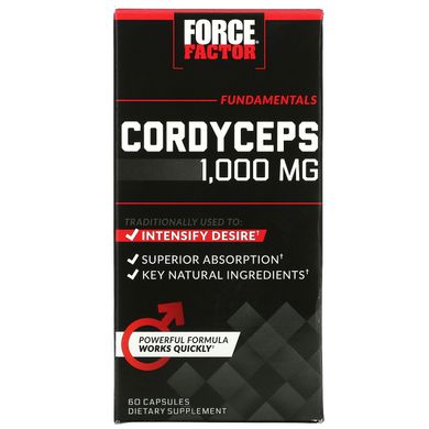 Force Factor, Кордіцепс, 500 мг, 60 капсул