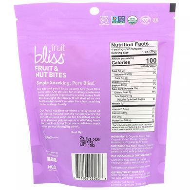 Інжир + фініки + фундук, Fruit Bliss, 4 унції (113 г)