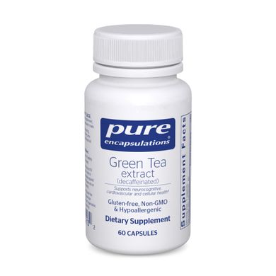 Екстракт зеленого чаю без кофеїну Pure Encapsulations (Green Tea Extract Decaffeinated) 60 капсул