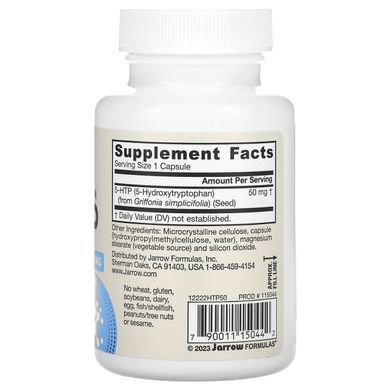 Jarrow Formulas 5-Hydroxytryptophan (5-HTP) 50 mg 90 vegetarian capsules