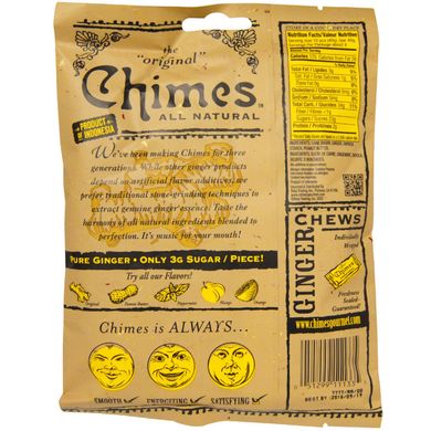 Имбирные жевательные конфеты, арахисовое масло, Chimes, 5 oz (141,8 г) купить в Киеве и Украине