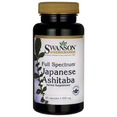 Повний спектр японського Ашітаба, Full Spectrum Japanese Ashitaba, Swanson, 500 мг, 60 капсул