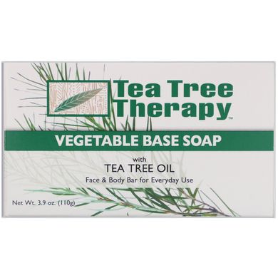 Мило на рослинній основі з олією чайного дерева, брусок, Tea Tree Therapy, 39 унцій (110 г)