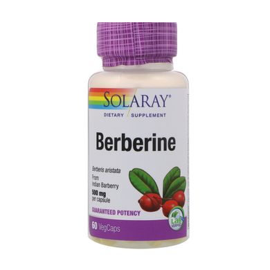 Берберин, Berberine, Solaray, 500 мг, 60 капсул