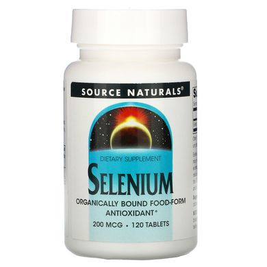 Селен дріжджовий Source Naturals (Selenium) 200 мкг 120 таблеток
