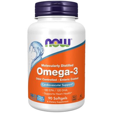 Омега-3 Now Foods (Omega-3) 90 мягких капсул купить в Киеве и Украине