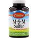 МСМ, MSM Sulfur, Carlson Labs, 1000 мг, 180 вегетаріанських капсул фото
