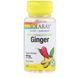 Корінь імбиру, Ginger Root, Solaray, органік, 540 мг, 100 капсул фото