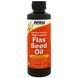 Органическое льняное масло с высоким содержанием лигнана Now Foods (Flax Seed Oil) 355 мл фото