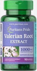 Корень валерианы, Valerian Root, Puritan's Pride, 1000 мг, 90 капсул купить в Киеве и Украине