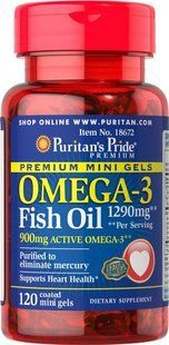 Риб'ячий жир омега-3 Puritan's Pride (Omega-3 Fish Oil) 645 мг 120 капсул