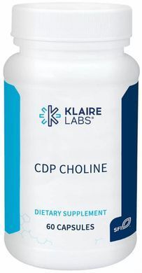 Цитиколін холін Klaire Labs (Citicoline CDP Choline) 250 мг 60 капсул