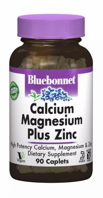 Кальций Магний + Цинк Bluebonnet Nutrition (Calcium Magnesium + Zinc) 90 капсул купить в Киеве и Украине