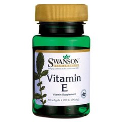 Витамин E, Vitamin E, Swanson, 200 МЕ, 60 капсул купить в Киеве и Украине