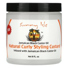 Sunny Isle, Ямайське чорне рицинова олія, заварний крем для природного укладання, 8 рідких унцій