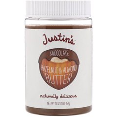 Фундуковое масло с шоколадом, Justin's Nut Butter, 16 унций (454 г) купить в Киеве и Украине