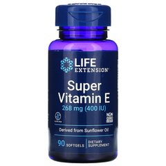 Супер витамин Е, Super Vitamin E, Life Extension, 400 МЕ, 90 капсул купить в Киеве и Украине