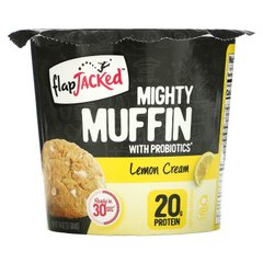 FlapJacked, Mighty Muffin, смесь для приготовления кексов, с пробиотиками, лимонный крем, 55 г (1,97 унции) купить в Киеве и Украине