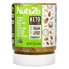 Масло з горіхами і насінням, хрустке, Keto 7 Nuts & Seeds Butter, Crunchy, Nuttzo, 340 г