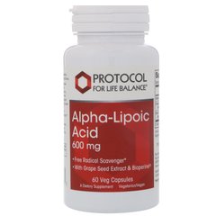 Альфа-ліпоєва кислота Protocol for Life Balance (Alpha-Lipoic Acid) 600 мг 60 капсул