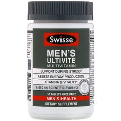 Чоловічий мультивітамін, Men's Ultivite Multivitamin, Swisse, 50 таблеток