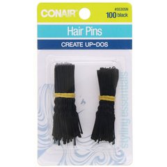 Шпильки для волосся Create Up-Dos для створення високих зачісок, чорні, Conair, 100 шт.