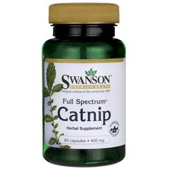 Кошачья мята, Full Spectrum Catnip, Swanson, 400 мг, 60 капсул купить в Киеве и Украине