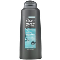 Dove, засіб для догляду за волоссям для чоловіків 2 в 1, шампунь і кондиціонер, що відновлює, евкаліпт і береза, 603 мл (20,4 рідк. Унцій)