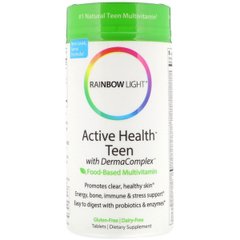 Витамины для подростков с дерма комплексом Rainbow Light (Active Health Teen with Derma Complex) 60 таблеток купить в Киеве и Украине