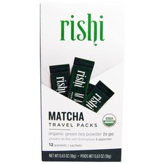Чай матчу в стіках органік Rishi Tea (Matcha Green Tea) 12 пакетів 18 г