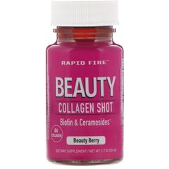 Колаген для краси, біотин і керамозіди, ягода краси, Beauty Collagen Shot, Biotin,Ceramosides, Beauty Berry, RAPIDFIRE, 50 мл