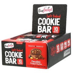 М'яке запечене печиво, шоколадно-арахісова олія, Soft Baked Cookie Bar, Chocolate Peanut Butter, FlapJacked, 12 батончиків, 1,90 унції (54 г) кожен