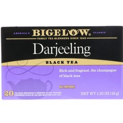 Черный чай Дарджилинг, Bigelow, 20 чайных пакетиков, 1,50 унц. (42 г) купить в Киеве и Украине
