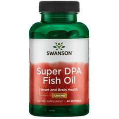 Супер дха Риб'ячий жир, Super DHA Fish Oil, Swanson, 1,000 мг, 60 капсул